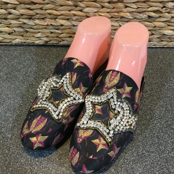 Circus by Sam Edelman Black and Pink Embellished Loafers - Picture 5 of 13